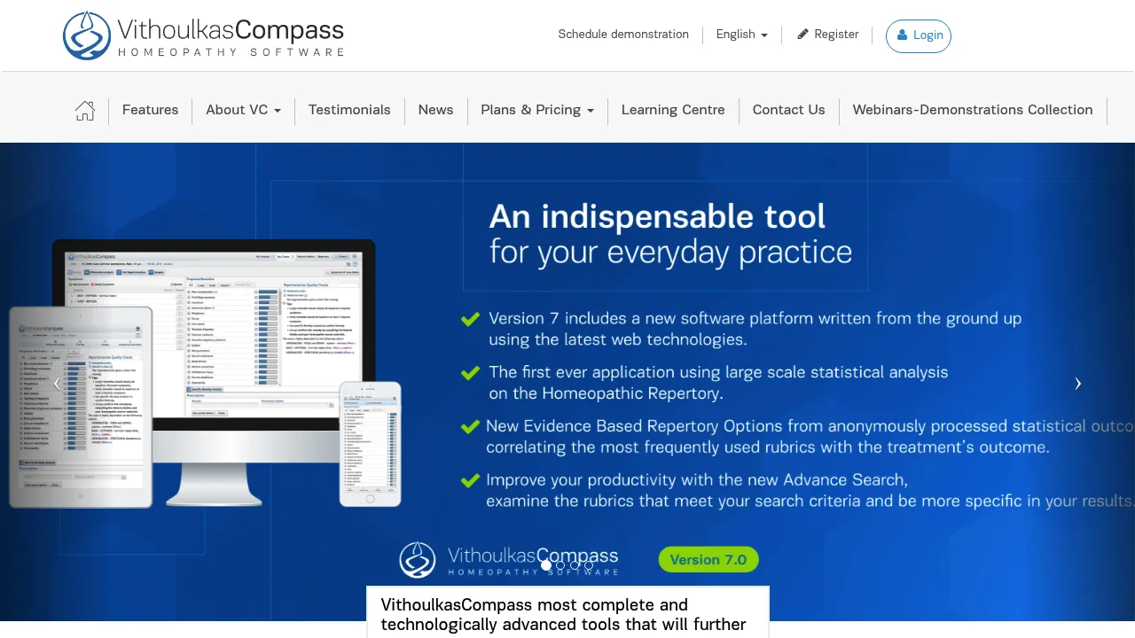 VithoulkasCompass homeopathic software interface